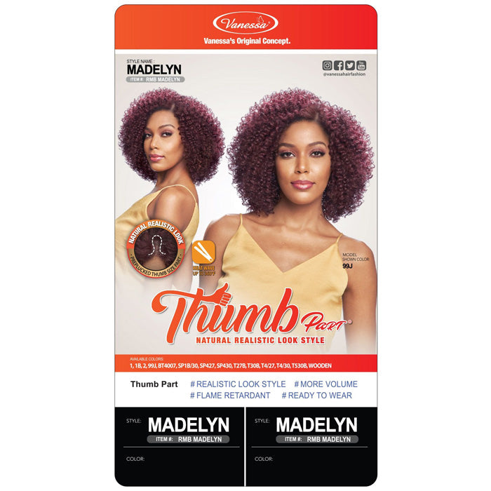 Vanessa Thumb Part Wig - RMB MADELYN