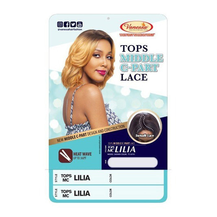 Vanessa Top Middle C-Part Swissilk Lace Front Wig - TOPS MC LILIA