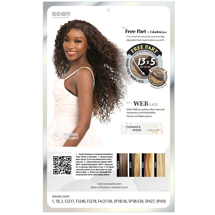 View 135 By Vanessa HD 13x5 Lace Front Wig - MILLER