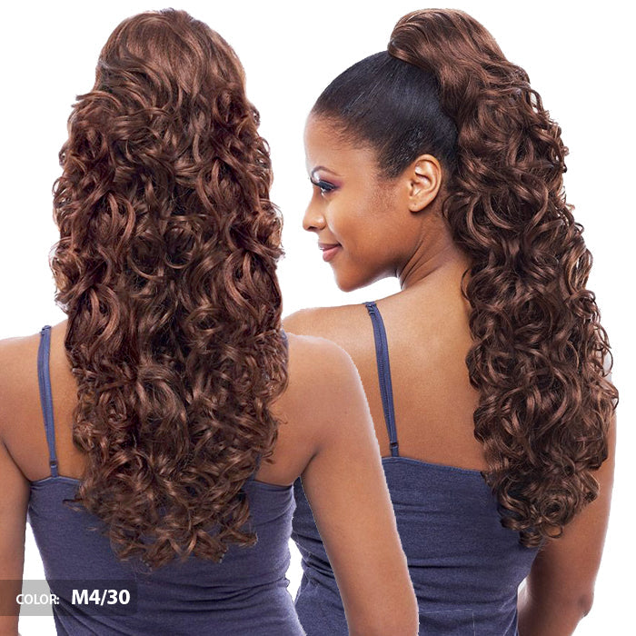 Vanessa Drawstring Ponytail With Bundle Wrap Express Curl - STB BILOW