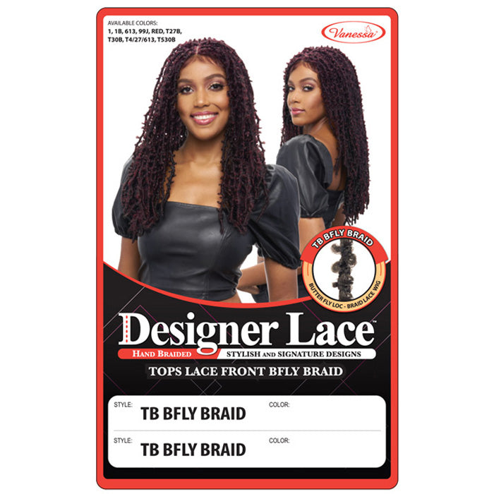 Vanessa Designer Lace Hand-Braided Lace Front Wig - TB BFLY BRAID