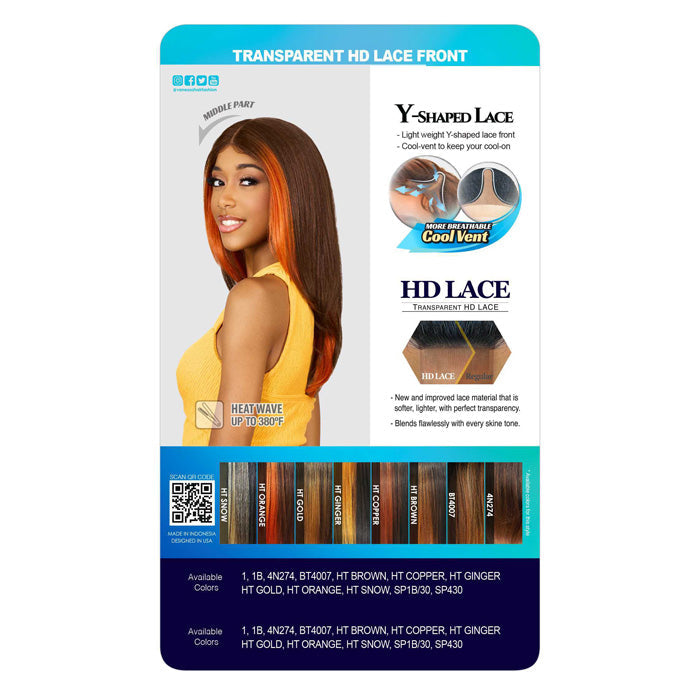 Vanessa Tops Y-Part HD Lace Front Wig - ANISSA