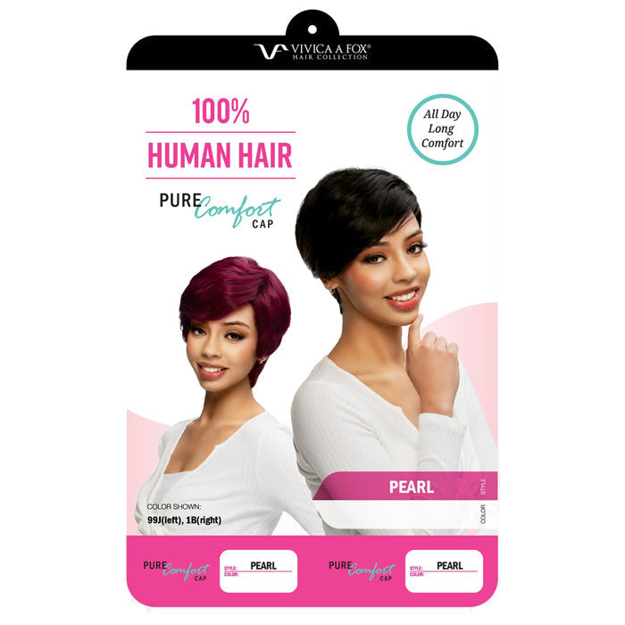 Vivica Fox Pure Comfort Cap 100% Human Hair Full Wig - PEARL