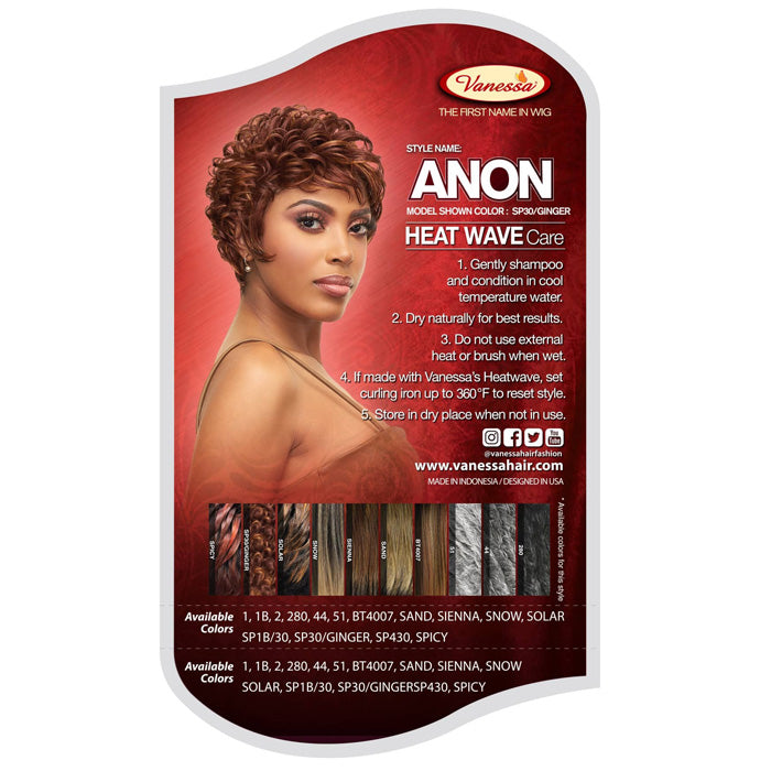 Vanessa Fashion Wig Romance Grey Full Wig - ANON