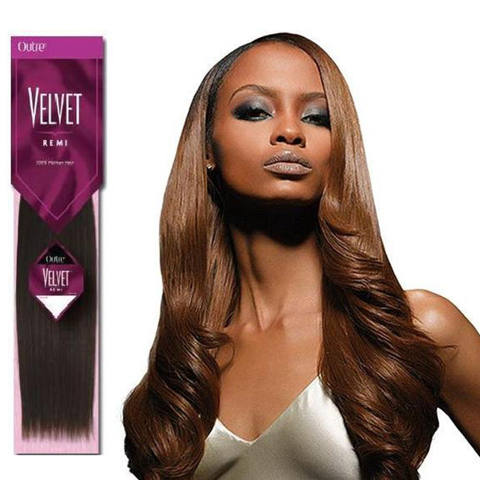 Outre Velvet Remi 100% Human Hair Weave - YAKI 6" (Half Pack)