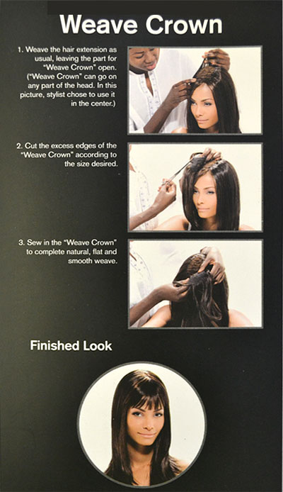 Shake N Go MilkyWay 100% Human Hair WEAVE CROWN Closure 8 Inch