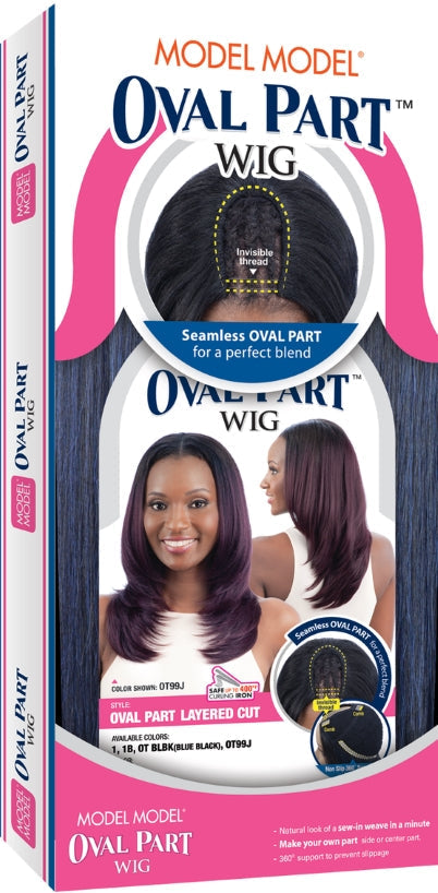 Model Model Oval Part Wig LAYERED CUT