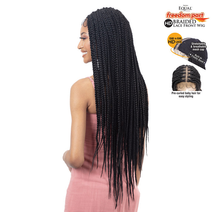 Freetress Equal Braided Freedom Part HD Lace Front Wig - KNOTLESS BOX BRAID