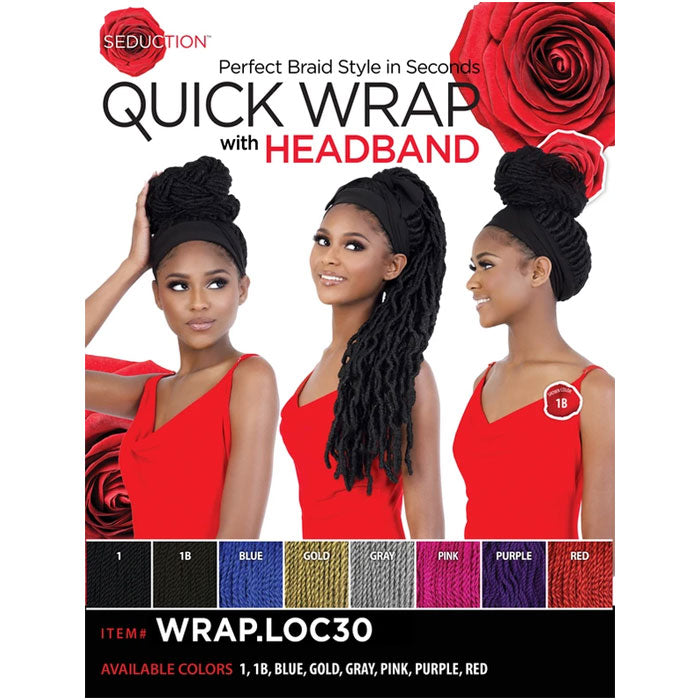 Seduction Quick Wrap with Headband Wig - WRAP.LOC30"
