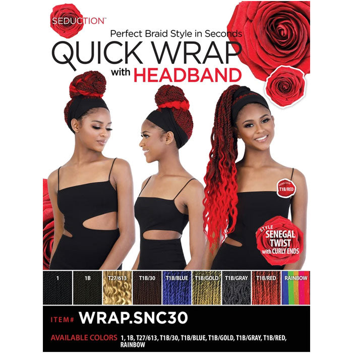 Seduction Quick Wrap with Headband Wig - WRAP.SNC 30" SENEGAL TWIST