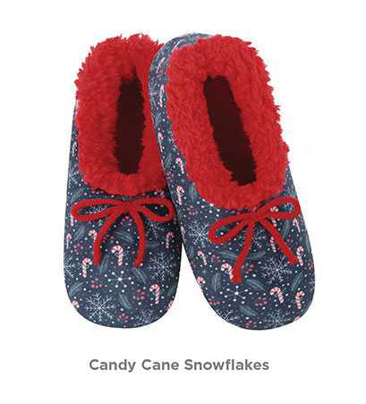 Tis The Season | Candy Cane Snowflakes | Women's Snoozies!® Slippers | Christmas 2023