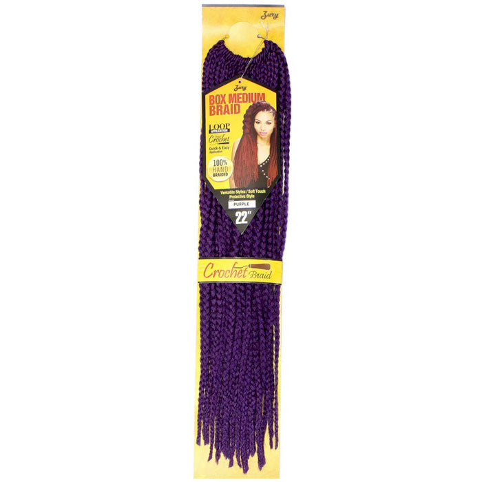 Zury Sis Bulk & Braid Loop Crochet Braid - BOX MEDIUM BRAID 22" (100% Hand Braided)