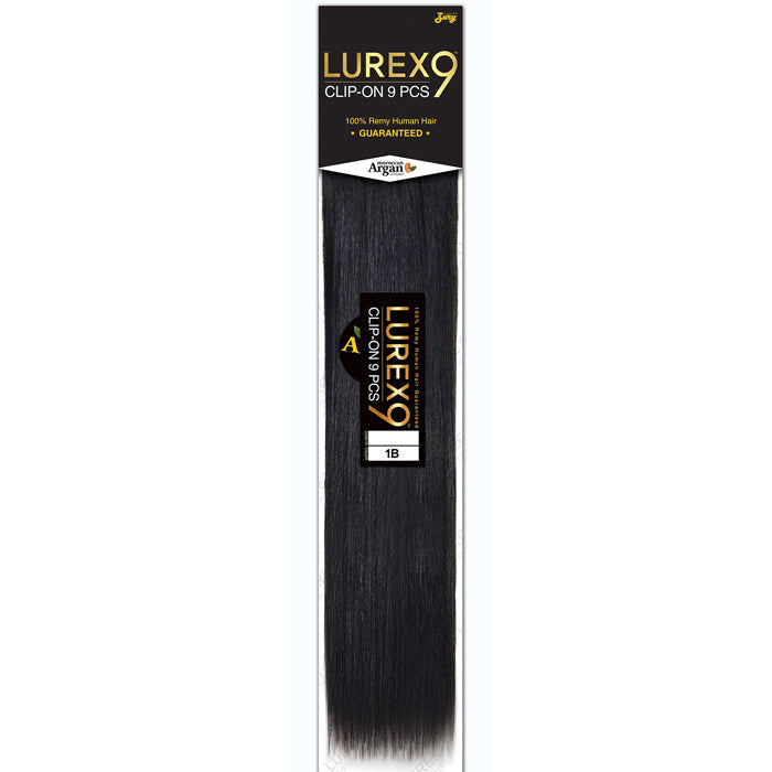 Zury Sis Lurex 100% Remy Human Hair Clip-On Weave - STRAIGHT 9 PCS 10-14"