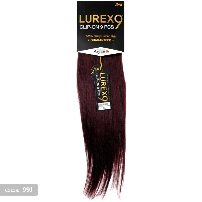 Zury Sis Lurex 100% Remy Human Hair Clip-On Weave - STRAIGHT 9 PCS 10-14"