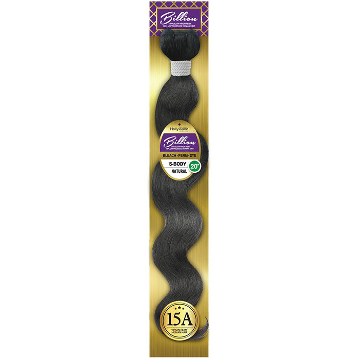 Hollywood Billion 15A Brazilian Virgin Remy 100% Unprocessed Human Hair Weave - S-BODY 10-28"