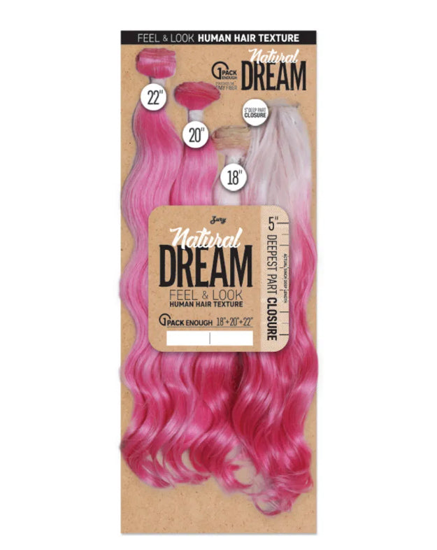 Zury Sis Natural Dream Weave - MULTI BODY 18/20/22" + 5" DEEP CLOSURE
